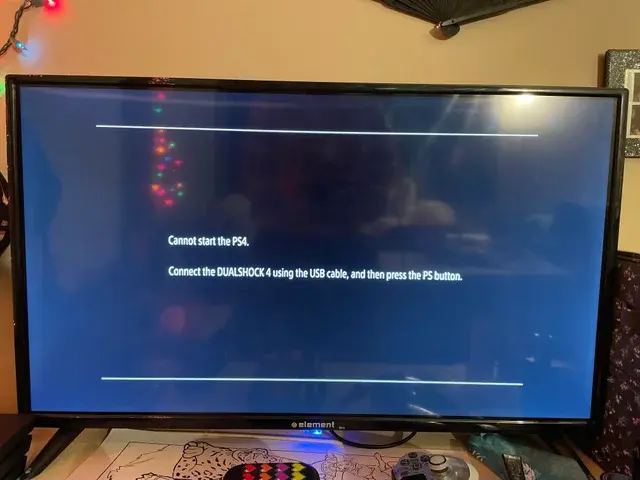 Cannot Start PS4. Connect the DualShock 4 error