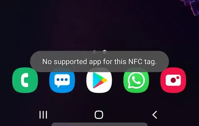 No supported app for this NFC tag
