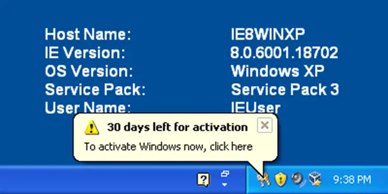 Activate Windows XP now that its support has ended