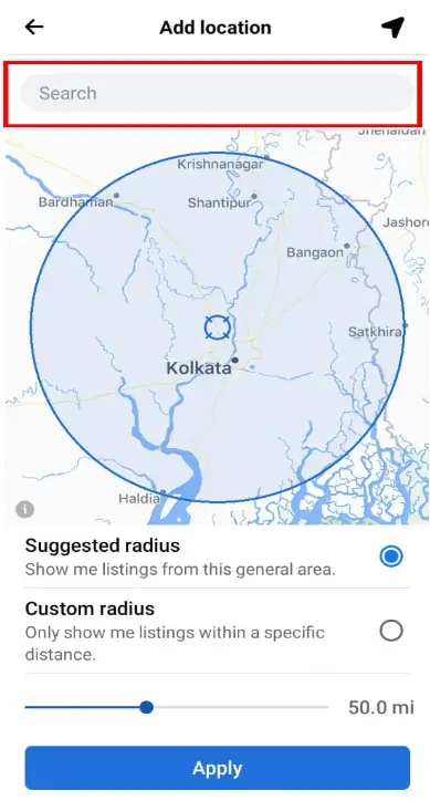 Change Facebook Marketplace Settings to Local