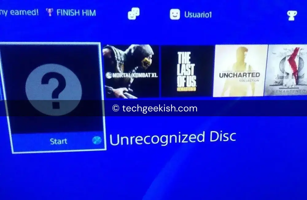 PS4 Unrecognized Disc Error