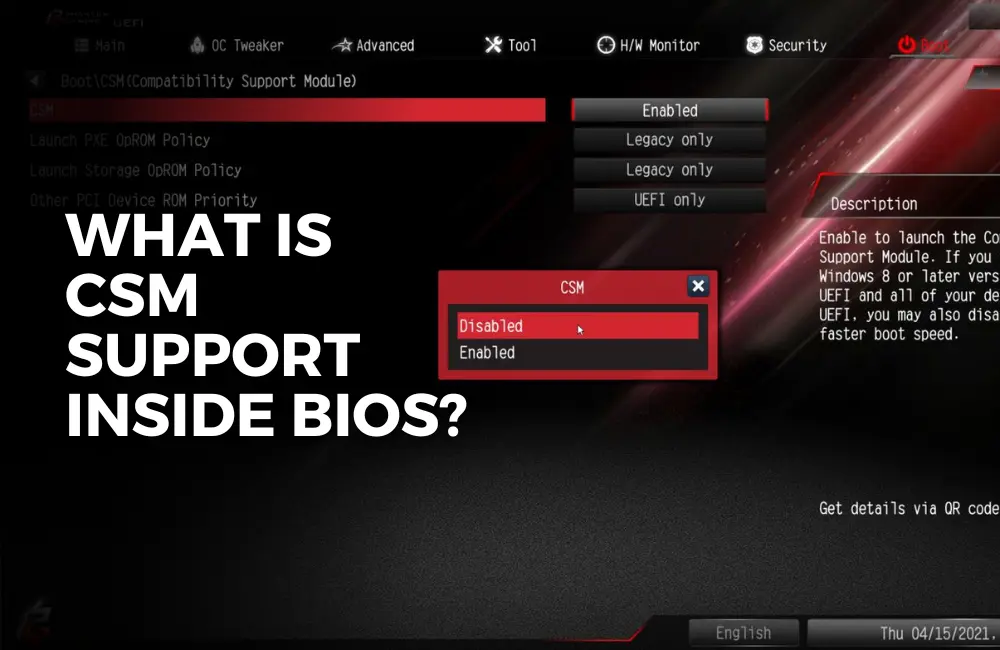 What is CSM support in BIOS