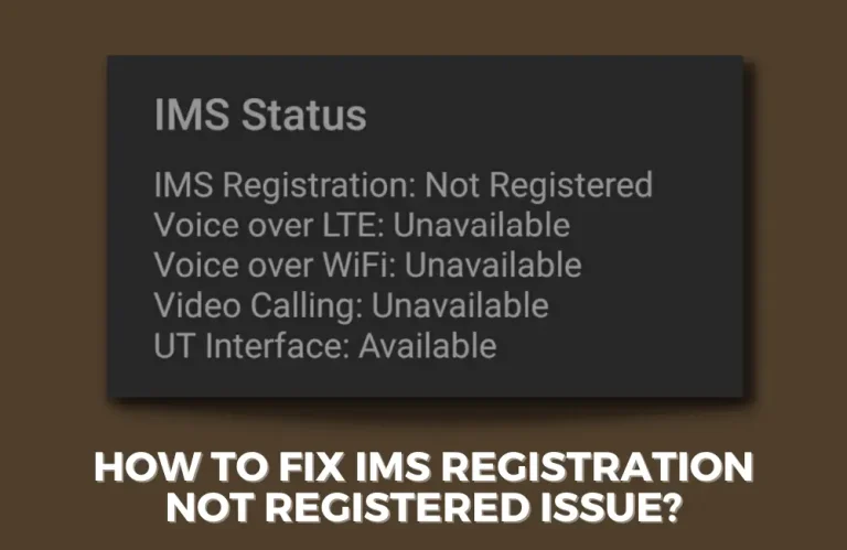how to fix ims registration not registered issue